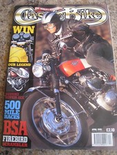 CLASSIC BIKE APR 1995 500 MILE RACES BSA FIREBIRD SCRAMBLER SUZUKI SUPER SIX
