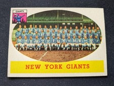 1958 Topps Football Card # 61 New York Giants Team (EX)