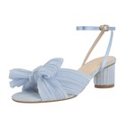 Women's Mid Block Heel Pleated Cute Bow Knot Open Toe Ankle Strap Sandals US11 — photo 2