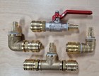 Druckluft Kupplung Stecker Nippel Verteiler T 2,3 fach Absperrhahn Winkel