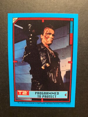 Terminator 2 Sticker Cards Terminator 2 (T2) Trading Card / Sticker #37 ( 1991 ) PROGRAMMED TO ...