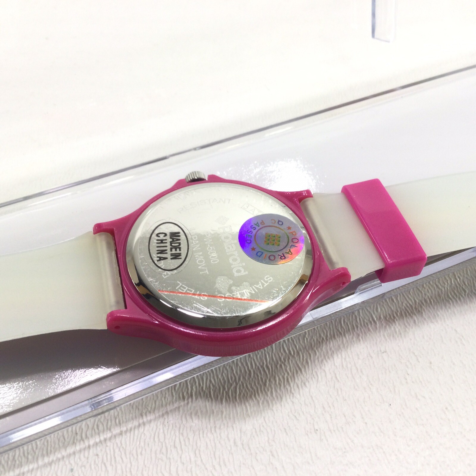 Polaroid Colorful Rainbow Watch Pink Pride Rainbow Band  3 - ATM Needs Battery