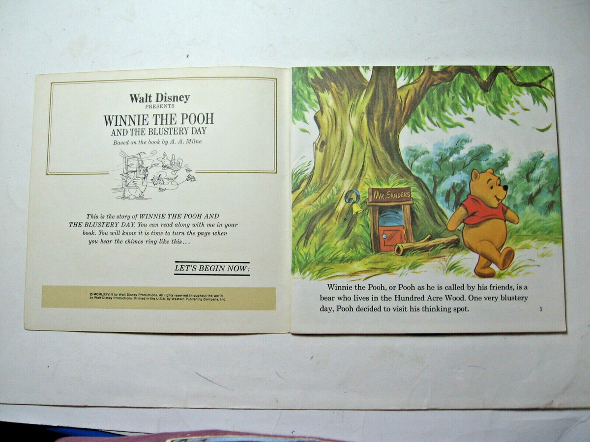 winnie the pooh レコード Winnie The Pooh And The Blustery Day (Book and Record