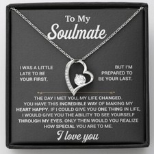 To My Soulmate Necklace, Soulmate Gift, Gift For Girlfriend, Christmas Gift