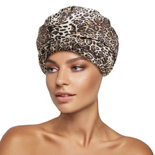 Luxury Shower Cap for Women Reusable Waterproof, Double Layered Shower Hair Cap