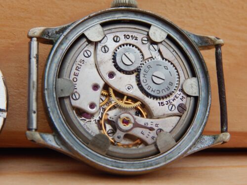 Vintage MOERIS BRUCHICHER DH WWII Germany Military Armbanduhr cal. 10 1/2 - Bild 10 von 20