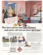 1951 Devoe Paint: Give Your Home Color Harmony Vintage Print Ad