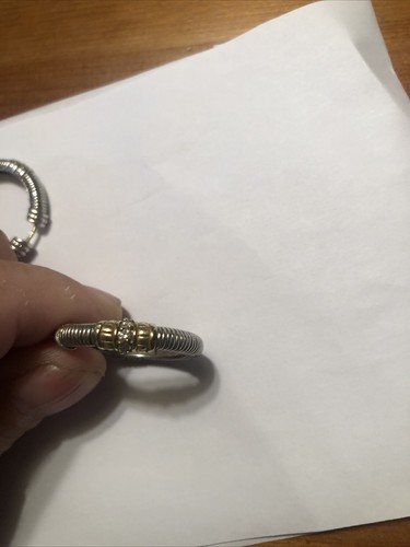 JUDITH RIPKA Sterling Silver Earnings With 18K Gold Small Diamonds In The Midle - Picture 5 of 12