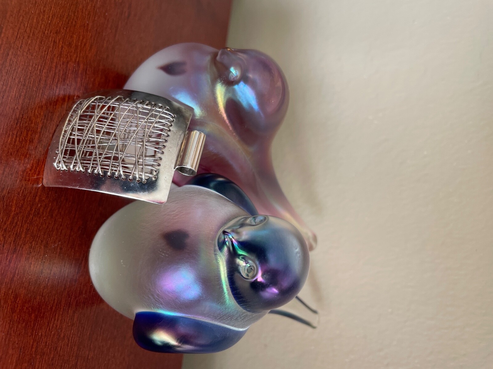 silver pendant 925 rectangular shape bars modern … - image 2