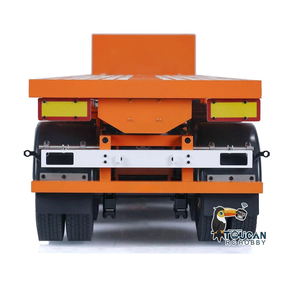 1/14 6-Axle Metal Flat Trailer W/ Servo for Remote Control Tractor Truck Car - Image 4 of 4