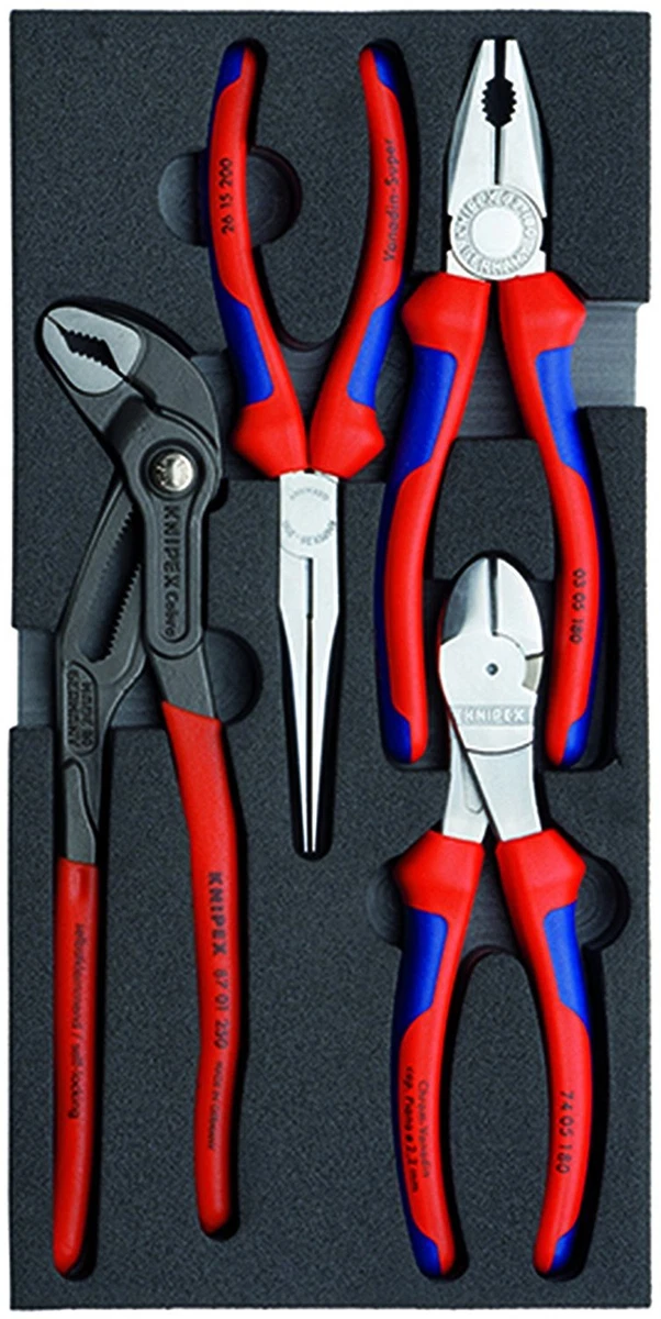 Knipex 00 20 01 V02 6 PC Circlip Snap-Ring Pliers Set in Foam Tray