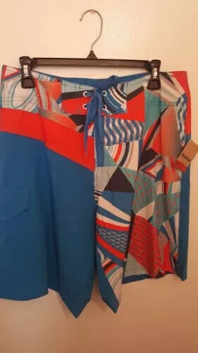 🔥REEBOK SWIM BOARD ATHLETIC SHORTS STYLE 871611 COLOR MLT SIZE EXTRA LARGE NWT - Picture 7 of 19