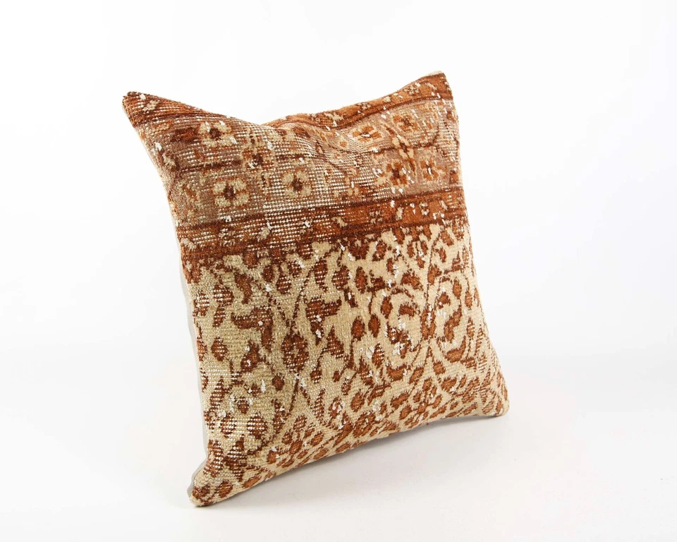 Kilim Pillowcase, Turkish Carpet Pillow Cover, Decorative Pillow, Bohemian Kilim - Image 2 of 4