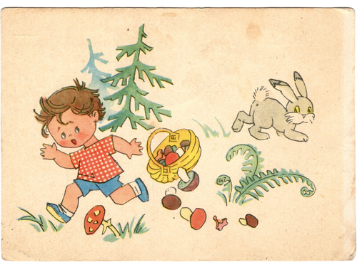 8 postales antiguas ilustradas de Mintis Leidykla Lituania escritas a mano en yiddish - Imagen 4 de 17