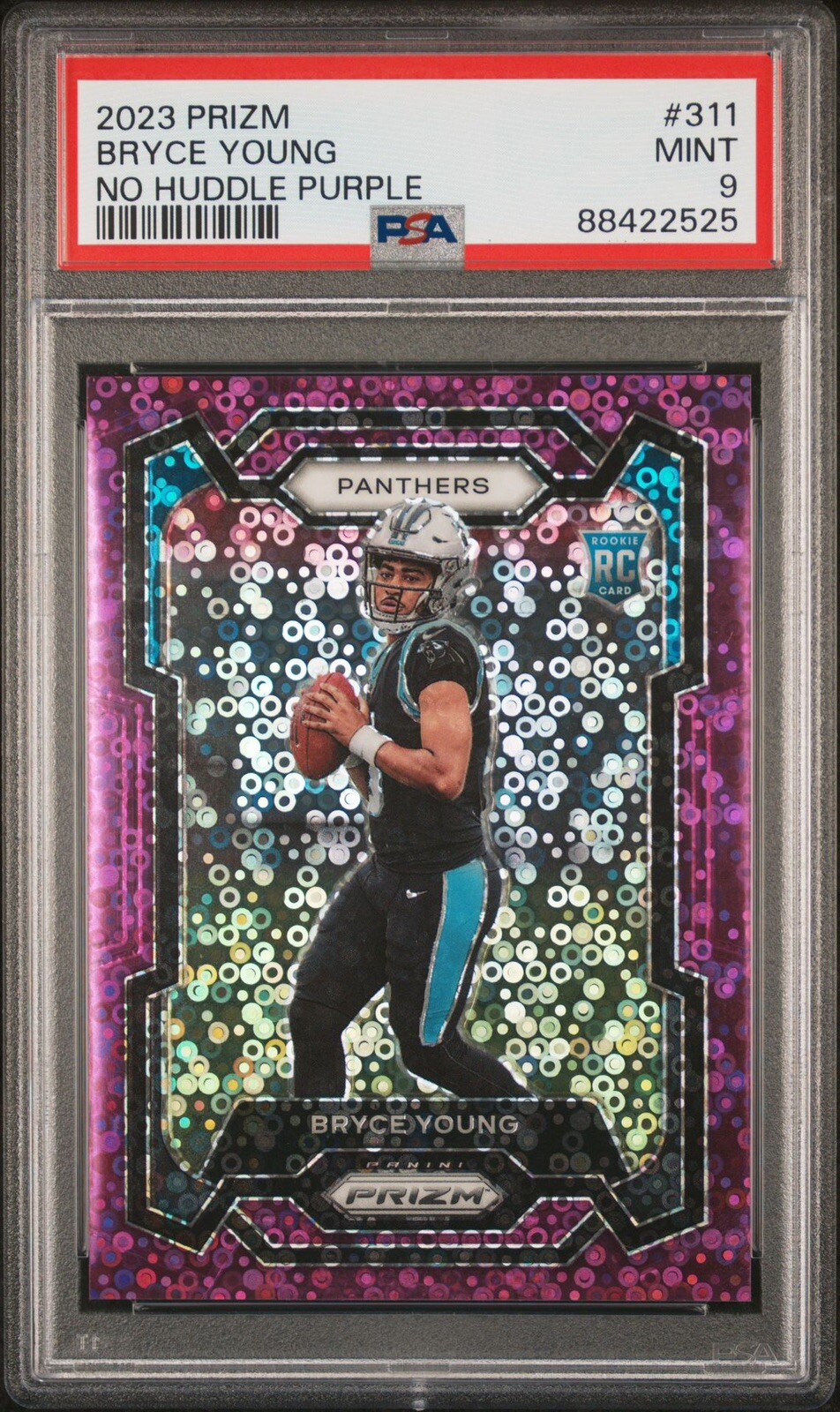 *** 2023 Prizm Purple No Huddle #311 #’d/35 BRYCE YOUNG Rookie RC PSA 9 Mint ***
