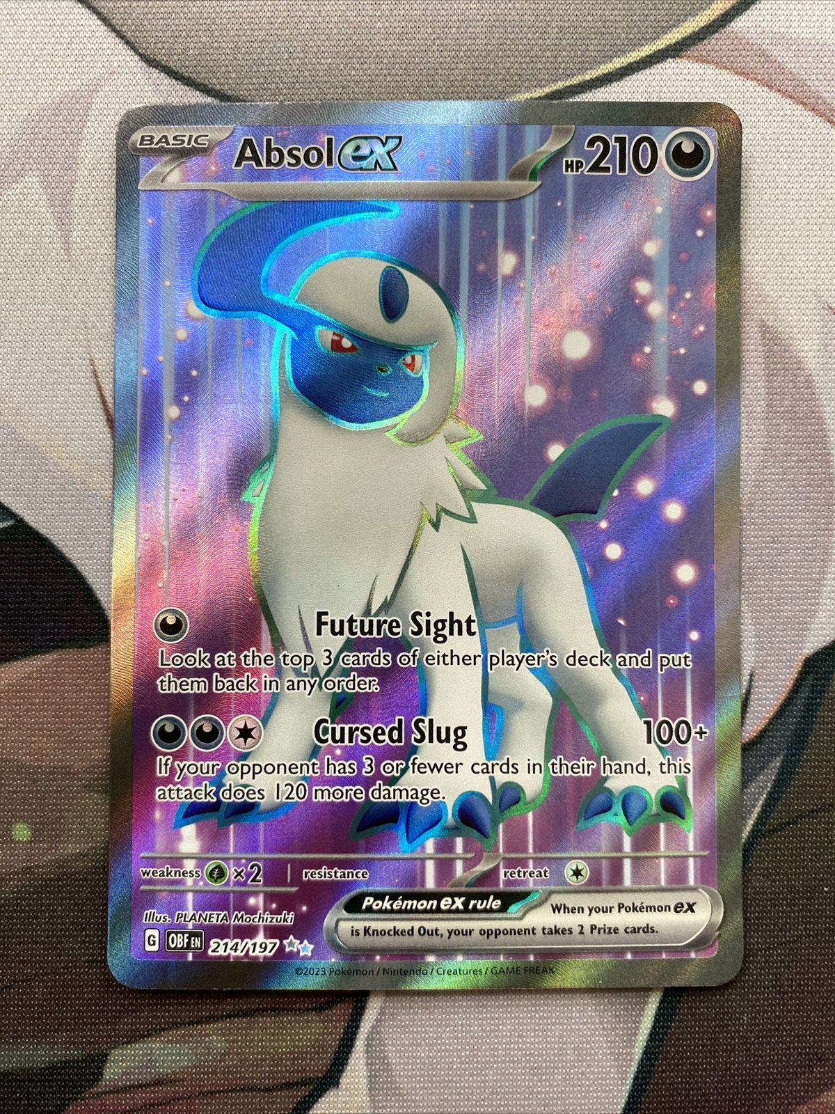 Absol ex - 214/197 Obsidian Flames Full Art Pokemon - NM/MINT