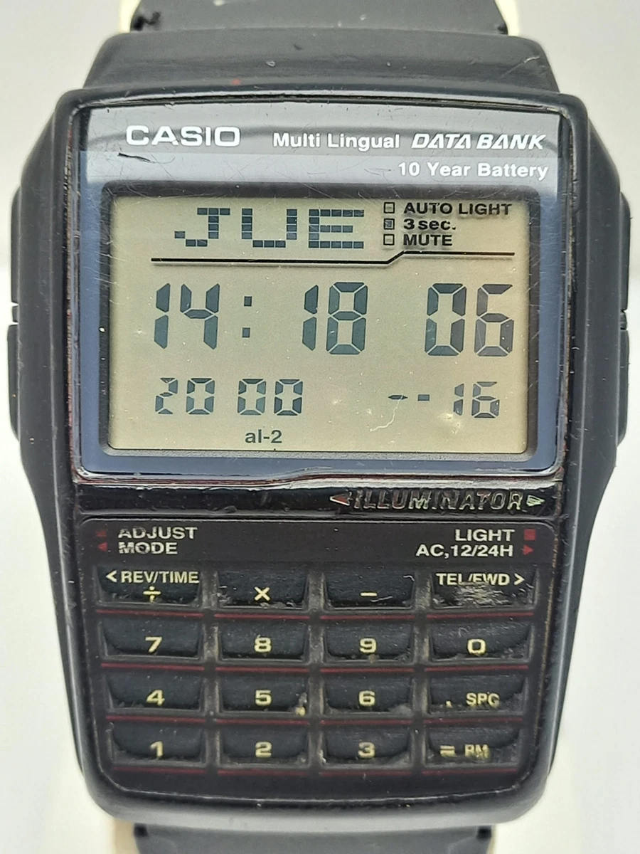 Casio databank black hot sale
