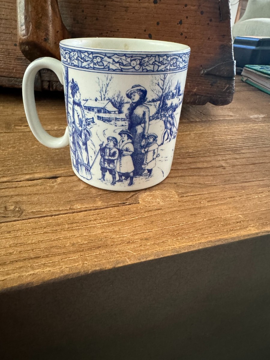 SPODE ~ The Blue Room Collection Blue & White Christmas Mug Number