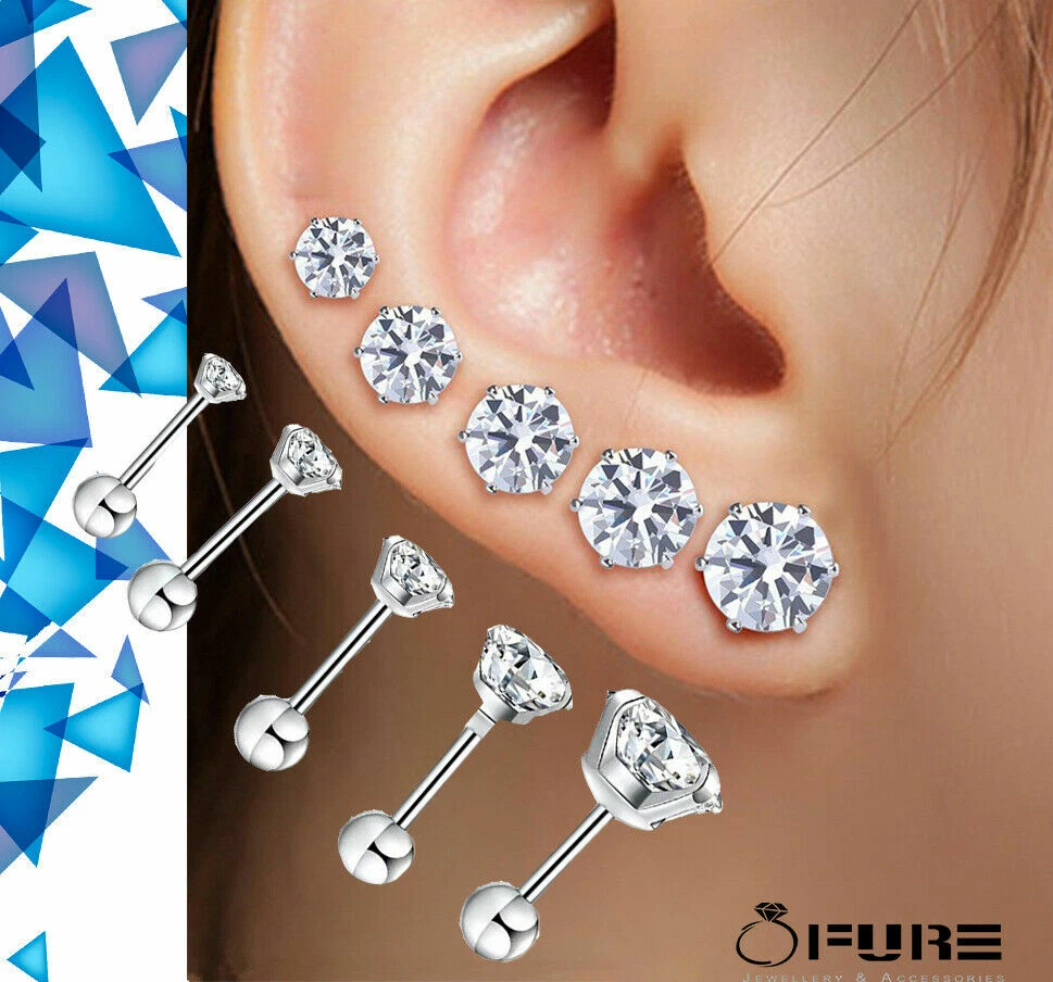 Surgical Steel Studs Hypoallergenic Earrings for Women and Girls Studs  Piercing