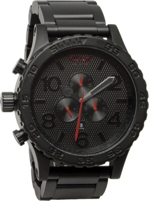 Nixon Herren Chrono Analog Quarz Uhr A083-2298 Edelstahl 51mm Zifferblatt