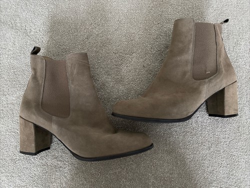 KMB SPAIN; WILDLEDER STIEFELETTE; GR: 41, HELLES BRAUN; 7,5 CM ABSATZ; TOP - Bild 3 von 15