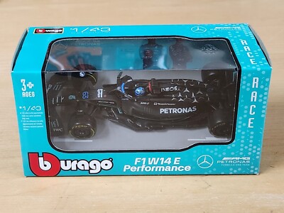 2023 #63 George Russell Mercedes F1 W14 E 1/43 Burago Formula 1 F1 2024 Release