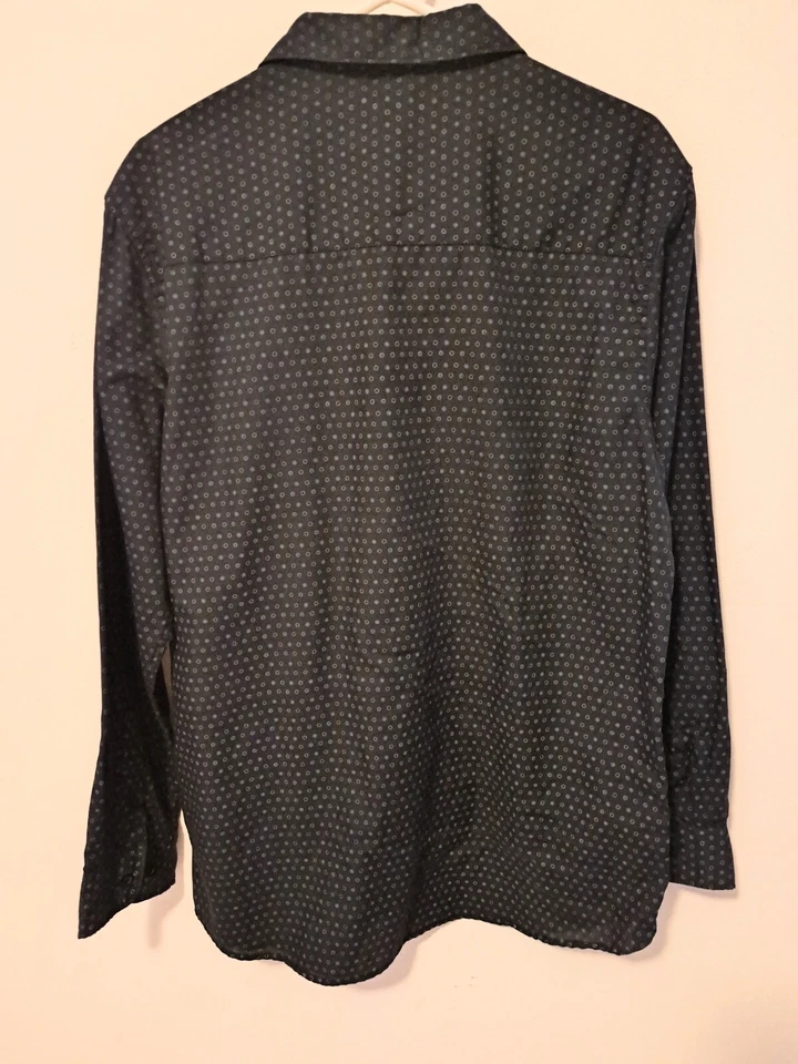 Lote de 2 camisas de vestir de montaje para hombre talla L manga larga con bolsillo con botones Foto 3 de 4