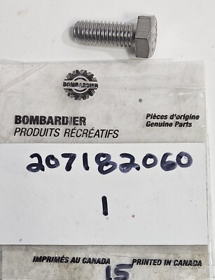 1 NEW Genuine BRP / Sea-Doo Hex Cap Screw Bolt Din.933A2 Part OEM 207182060 NOS