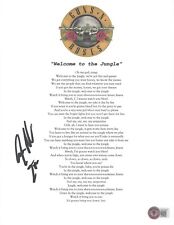 STEVEN ADLER SIGNED GUNS N' ROSES WELCOME TO THE JUNGLE LYRIC SHEET BECKETT COA STEVEN ADLER SIGNED GUNS N' ROSES WELCOME TO THE JUNGLE LYRIC SHEET BECKETT COA