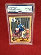 BO JACKSON KANSAS CITY Royals Signed 1987 TOPPS RC Rookie Card PSA 85571880