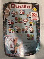 1991 Bucilla 82932 Christmas Ornaments Sequins Beads Felt Kit
