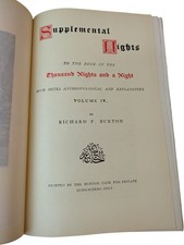 Richard F Burton Supplemental Nights Thousand and One Nights Volume 4 #425