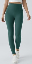 Halara UltraSculpt High Waist Tummy Control Shaping Leggings Green SM 24 Waist