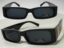 Biker Hardcore Gangster LOCS SUNGLASSES Big Thick Square Black Frame Dark Lens