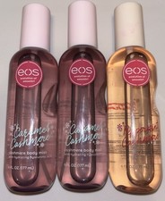 3pk eos Caramel Cashmere/Peppermint Cashmere Body Mist 6oz see description 