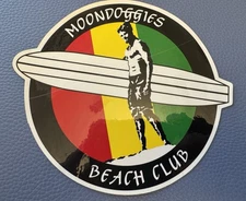 MOONDOGGIES SURF  🏄 BIG Glossy Rare STICKER Surfboard Luis Obispo California