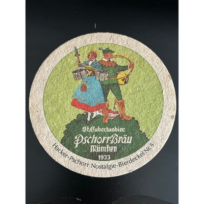 Beer Coaster Green Good Vintage Nostalgie-Bierdeckel Hacker-Pschorr