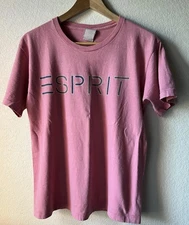 Esprit Vintage Women’s Pink Cotton Logo T-shirt S