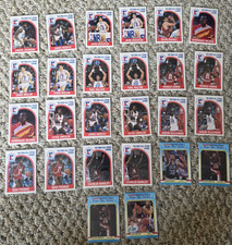 Vintage HOOPS 89 NBA All-Star Cards + 90 FLEER Super Star Sticker 26 Card LOT