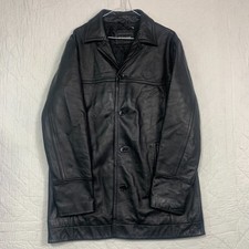 Marks and Spencer Autograph Black Leather Jacket Men Unisex EUC - Size Medium