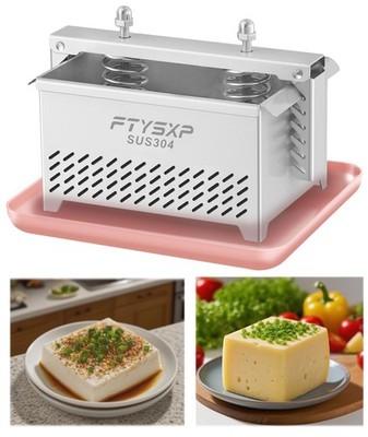 Tofu Press -304 Stainless Steel Cheese Press, Paneer Make and Vegetarian Tofu...