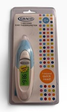 Graco 1-second Ear thermometer age 0 Lighted LCD NEW Sealed