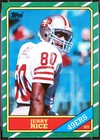 1986 Topps #161 Jerry Rice ROOKIE CARD RC SHARP CORNERS CENTERED SF 49ERS HOF