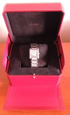 Mint Cartier Tank Francaise Midsize Diamonds 2465 Quartz SS Date Watch & Box.P