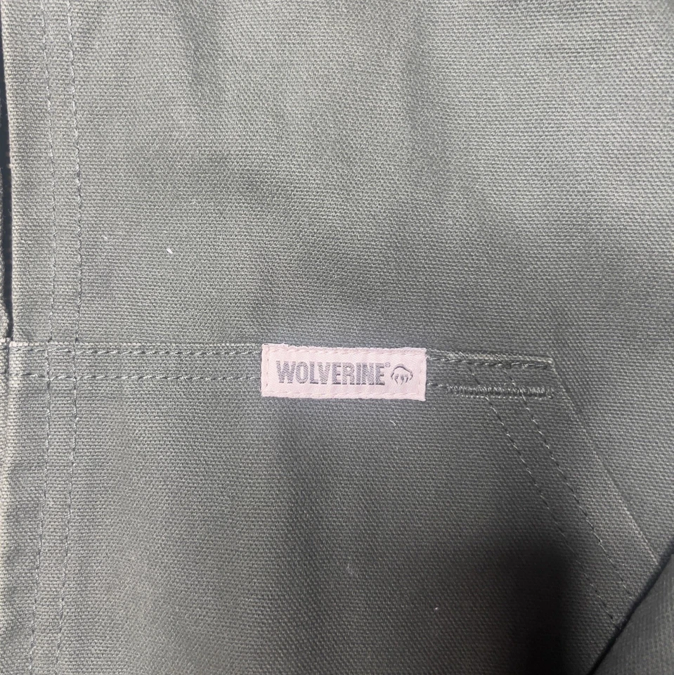 De Colección Chaqueta Wolverine Para Hombres Mediana Forrada Lona Con Capucha Cremallera Verde Y2K Chaqueta de Trabajo  Foto 3 de 4