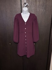 Texture & Thread By Madewell Burgundy Dress Women’s Size S