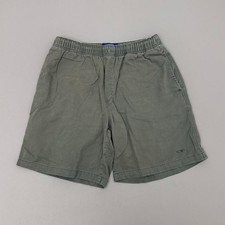 Vintage 90s Ocean Pacific Cotton Shorts Elastic Waist Green Surfwear Size Medium