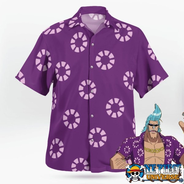 One Piece Button Up Franky Sabaody Hawaiian Shirt Outfit | eBay