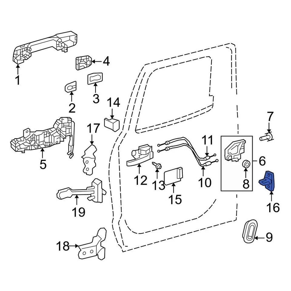 For Toyota Tacoma 2014-2023 Toyota 6941002020 Rear Door Lock Striker Plate Foto 2 de 4