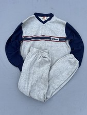Vintage Wilson Sweatsuit Mens L USA Made 80s 90s Jogger Set Gray Navy Unisex Old
